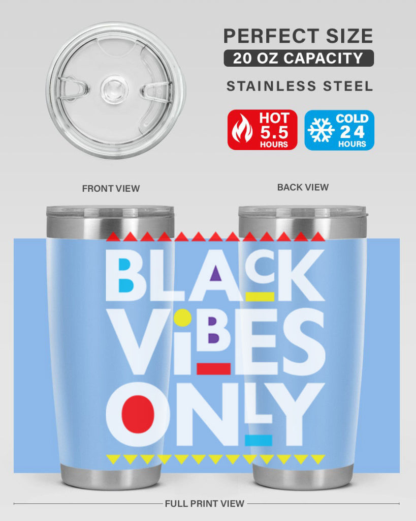 black vibes only 217#- black words phrases- Cotton Tank