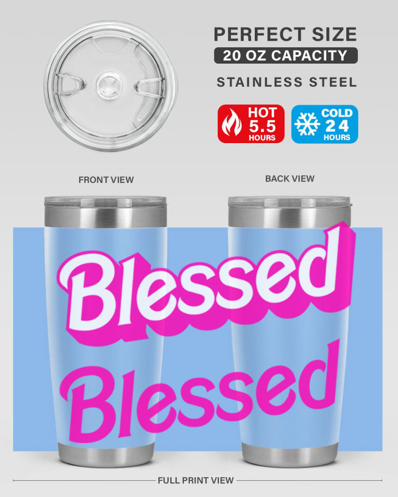 blessed barbie 193#- black words phrases- Cotton Tank