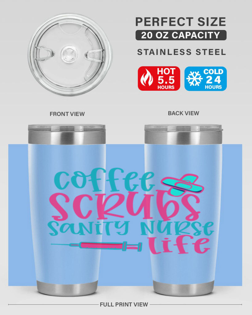 coffee scrubs sanity nurse life Style 390#- nurse- tumbler