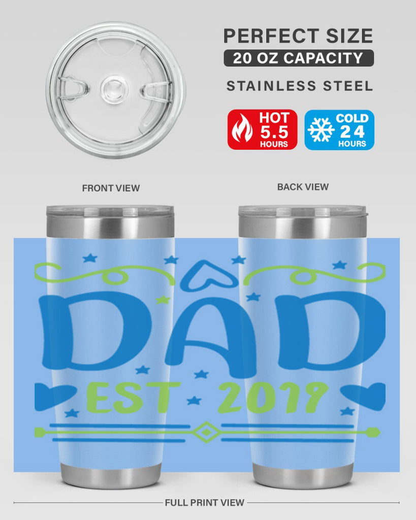dad est 99#- fathers day- Tumbler