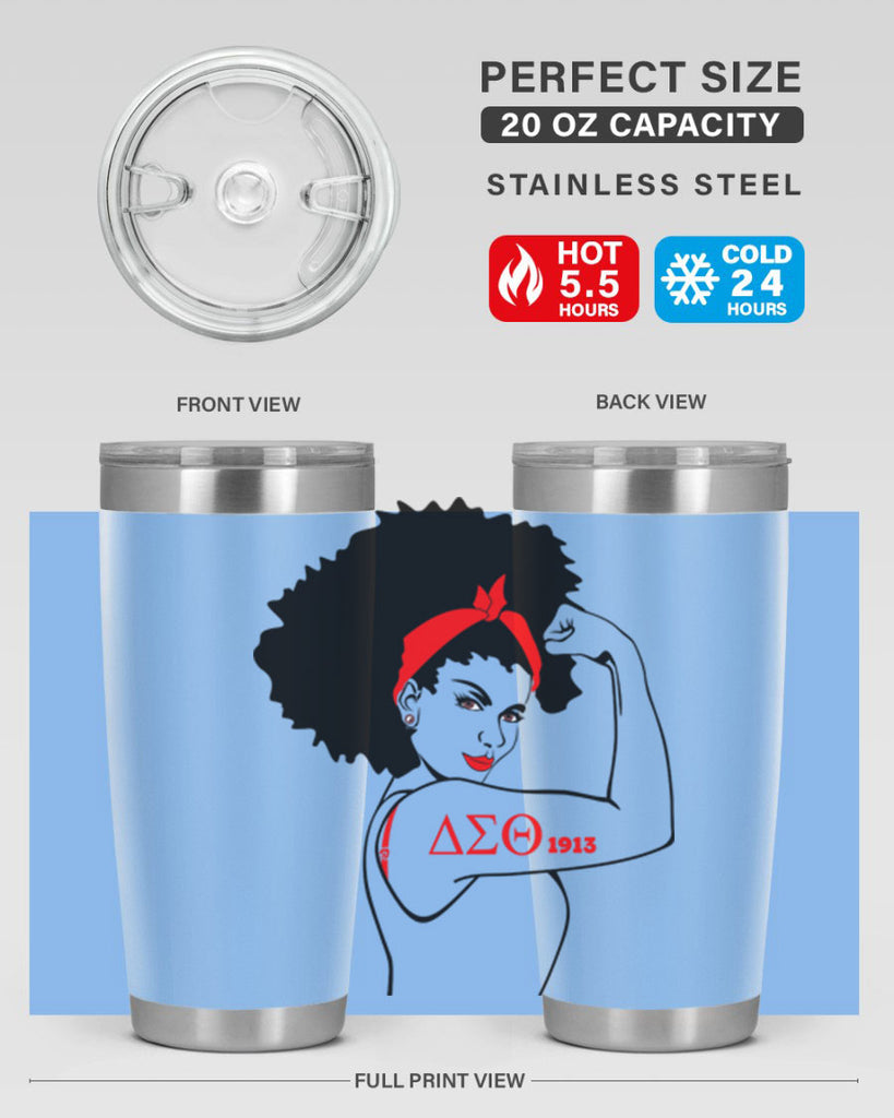 delta sigma theta 6#- black words phrases- Cotton Tank