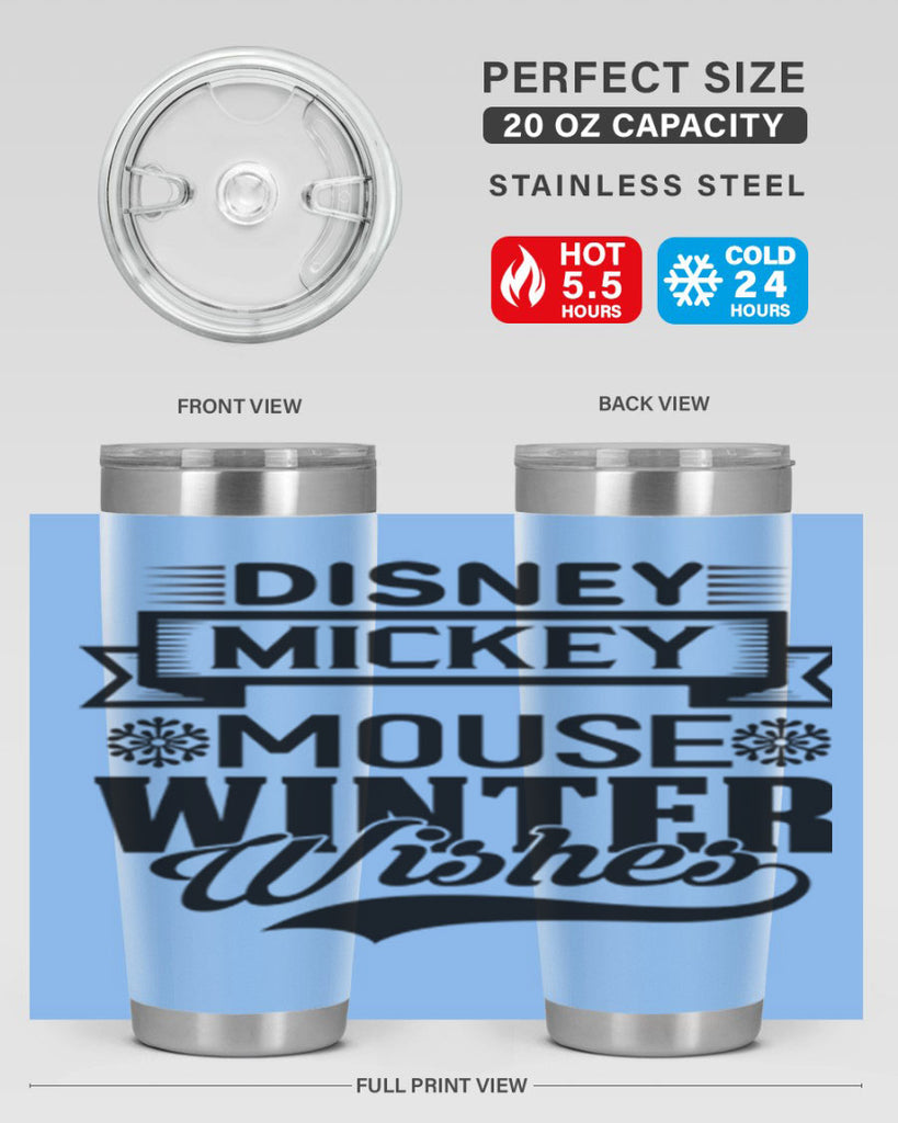 disney mickey mouse winter wishes 93#- winter- Tumbler