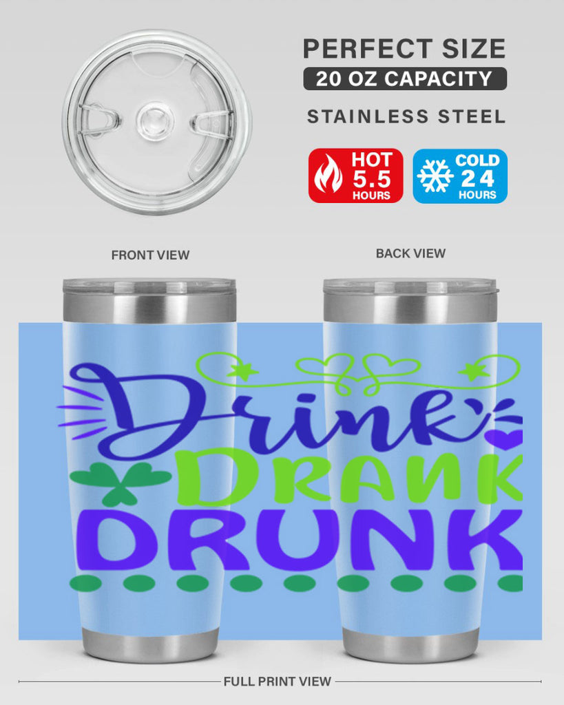 drink drank drunk 22#- mardi gras- Tumbler