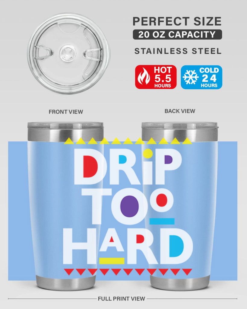 drip too hard 163#- black words phrases- Cotton Tank
