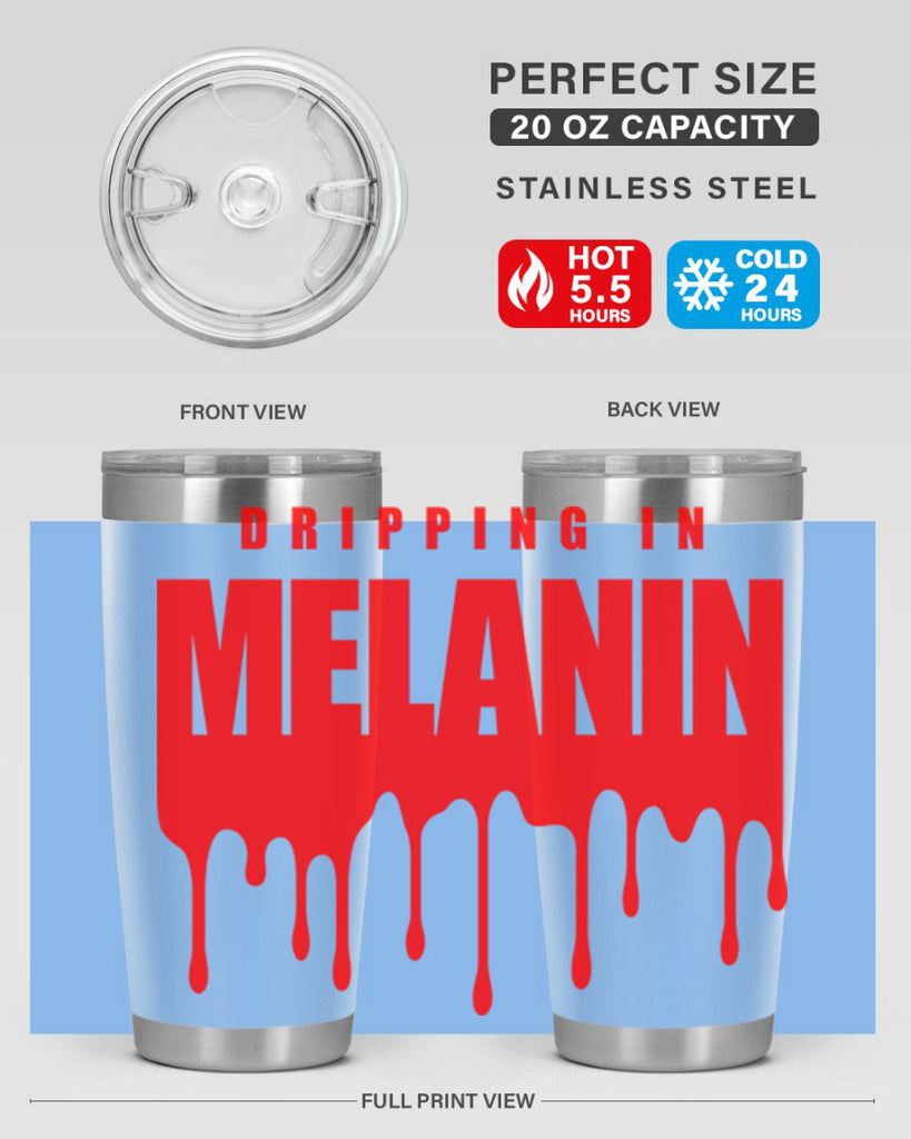 dripping in melanin 161#- black words phrases- Cotton Tank