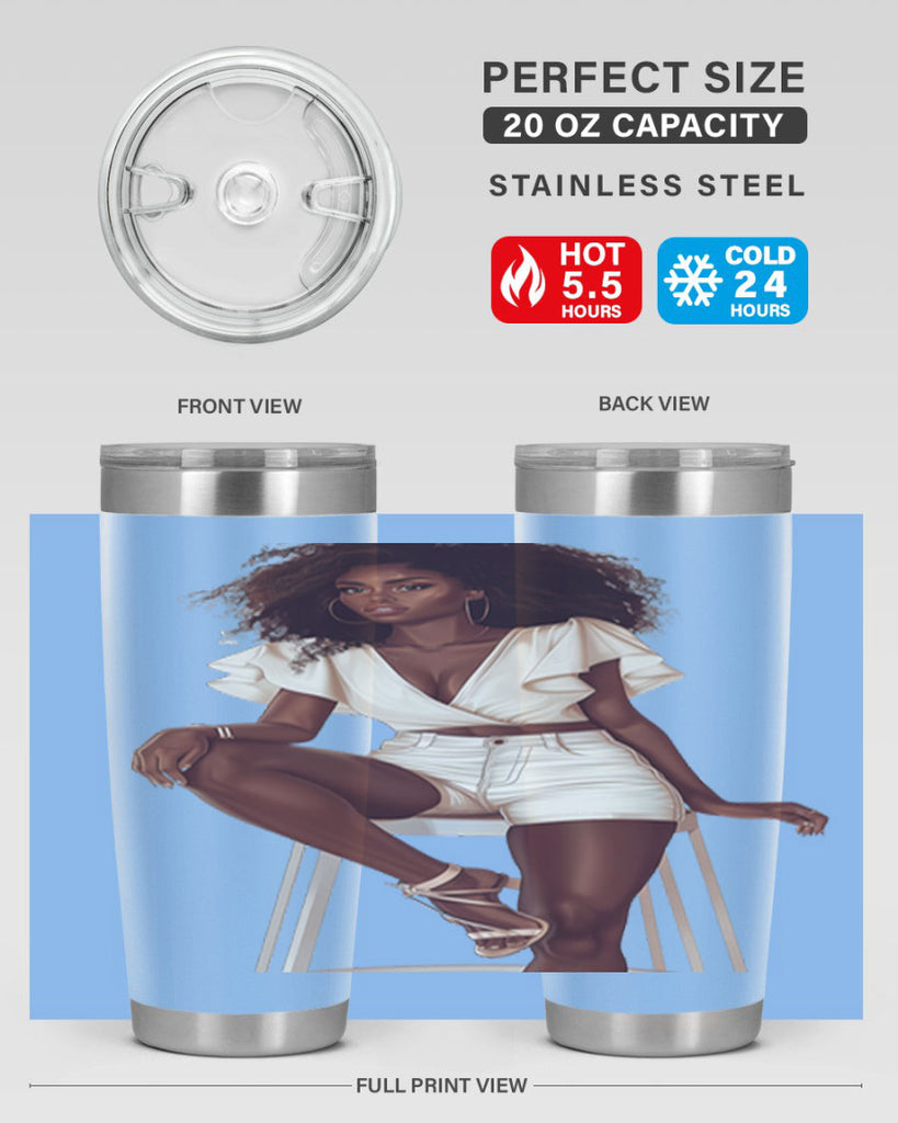 fashion girl in white 85#- fashion- Cotton Tank