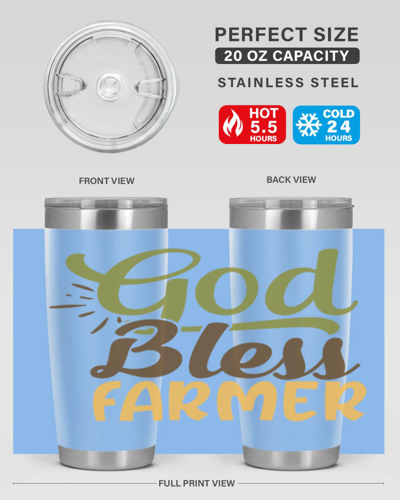 god bless farmer 10#- farming and gardening- Tumbler
