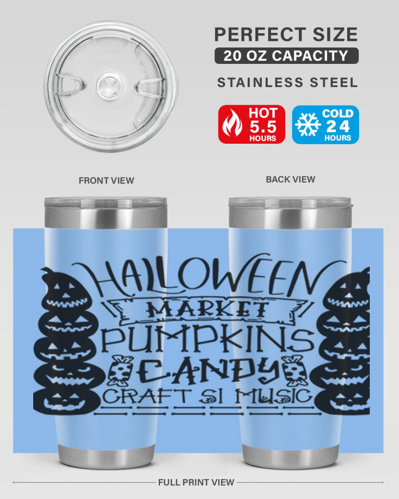 halloween market pumpkins candy 73#- halloween- Tumbler