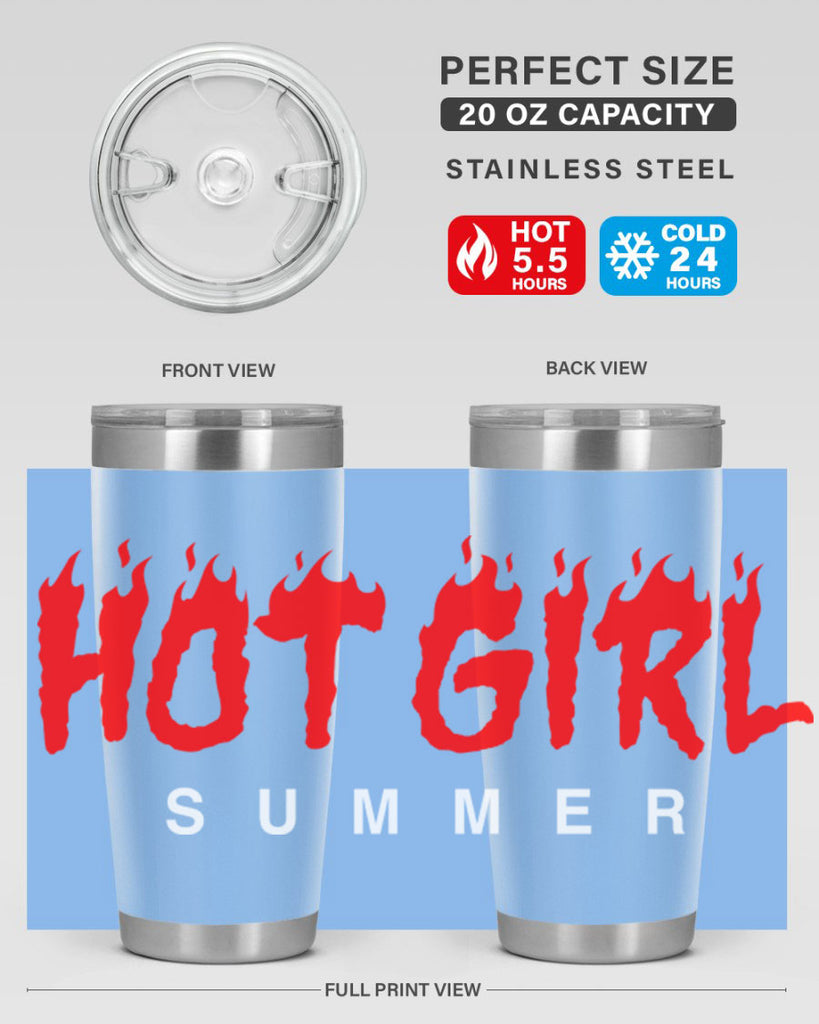 hot girl  summer fire 124#- black words phrases- Cotton Tank