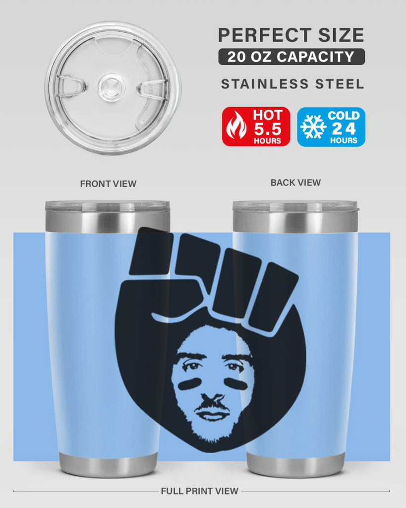 kaepernick fist hair 22#- black men - boys- tumbler