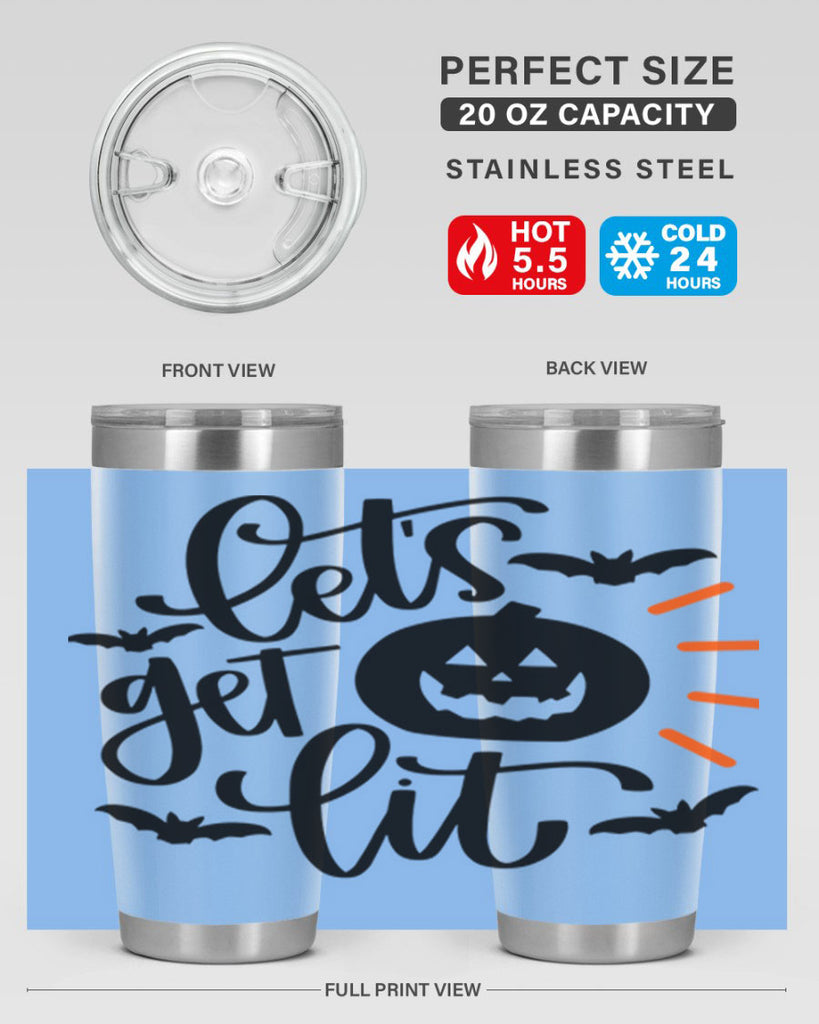 lets get lit 48#- halloween- Tumbler