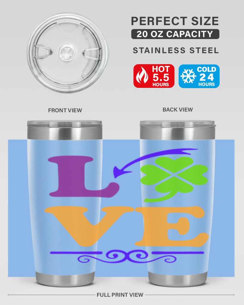love 18#- mardi gras- Tumbler