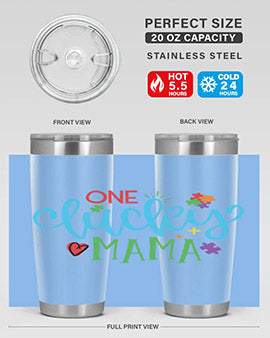 one lucky mama Style 33#- autism- Tumbler