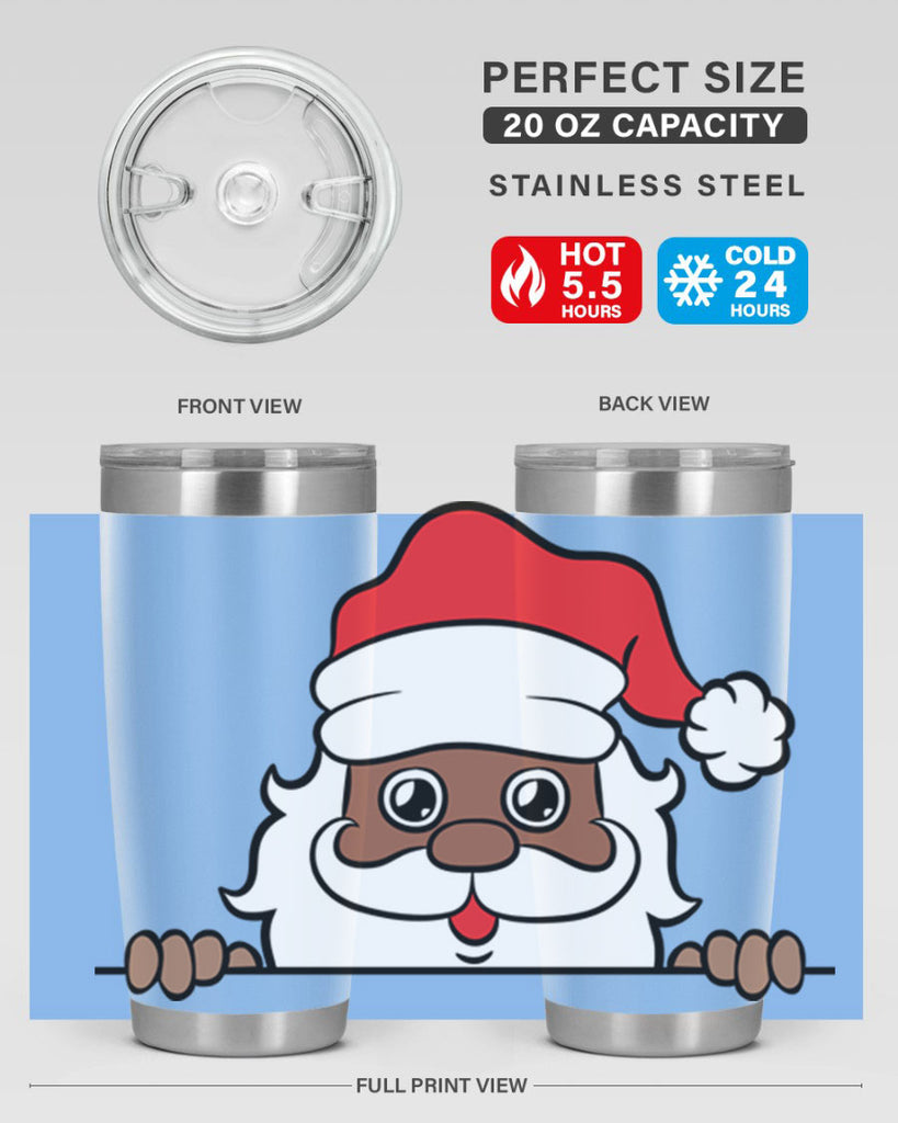 peekaboo black santa 19#- black men - boys- tumbler