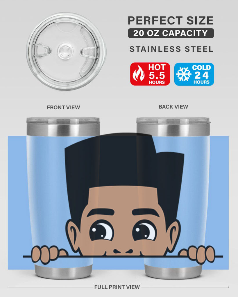 peekaboo boy 18#- black men - boys- tumbler