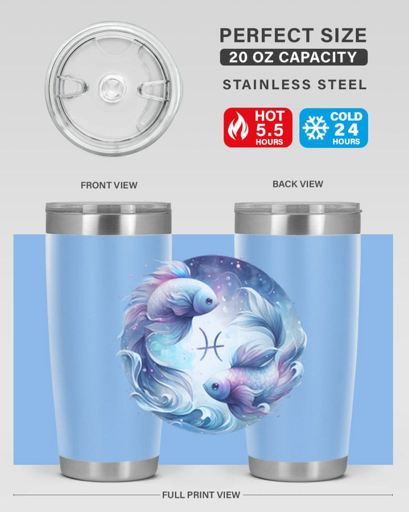 pisces 349#- zodiac- Tumbler