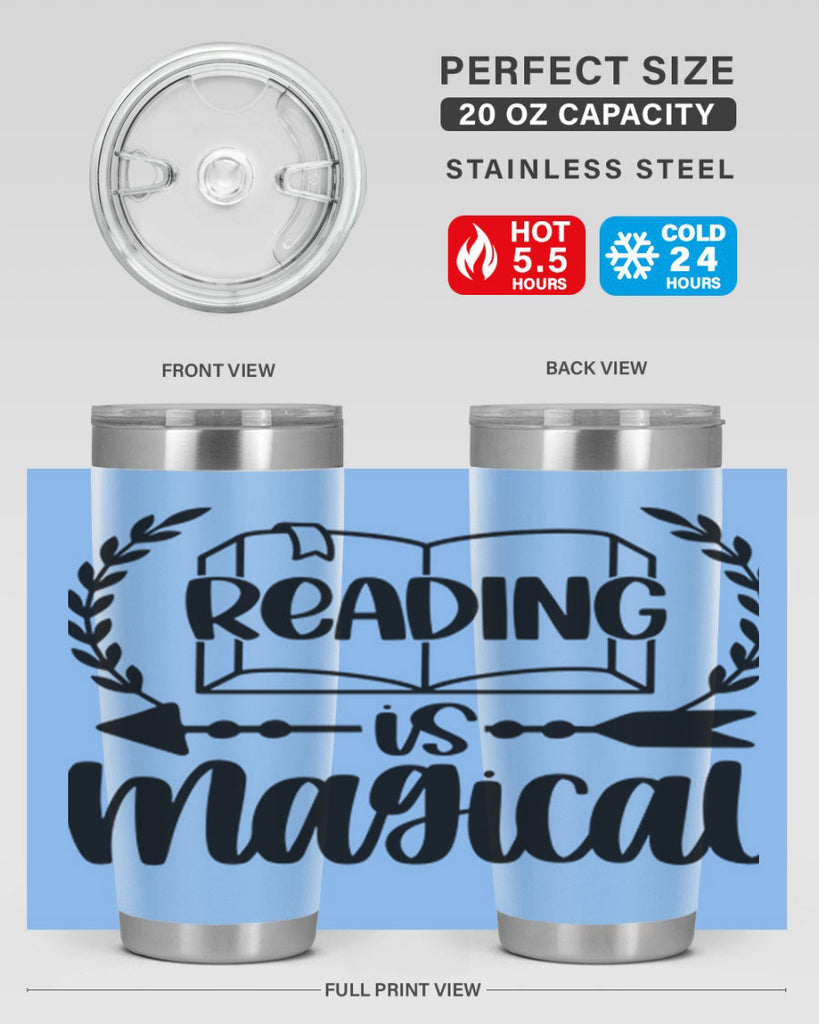 reading is magical 30#- reading- Tumbler