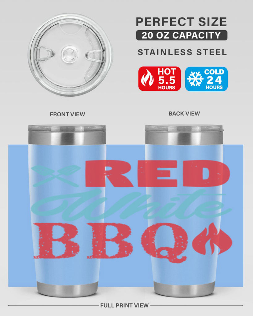 red white bbq 15#- bbq- Tumbler