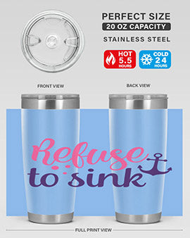 refuse to sink Style 4#- breast cancer- Tumbler