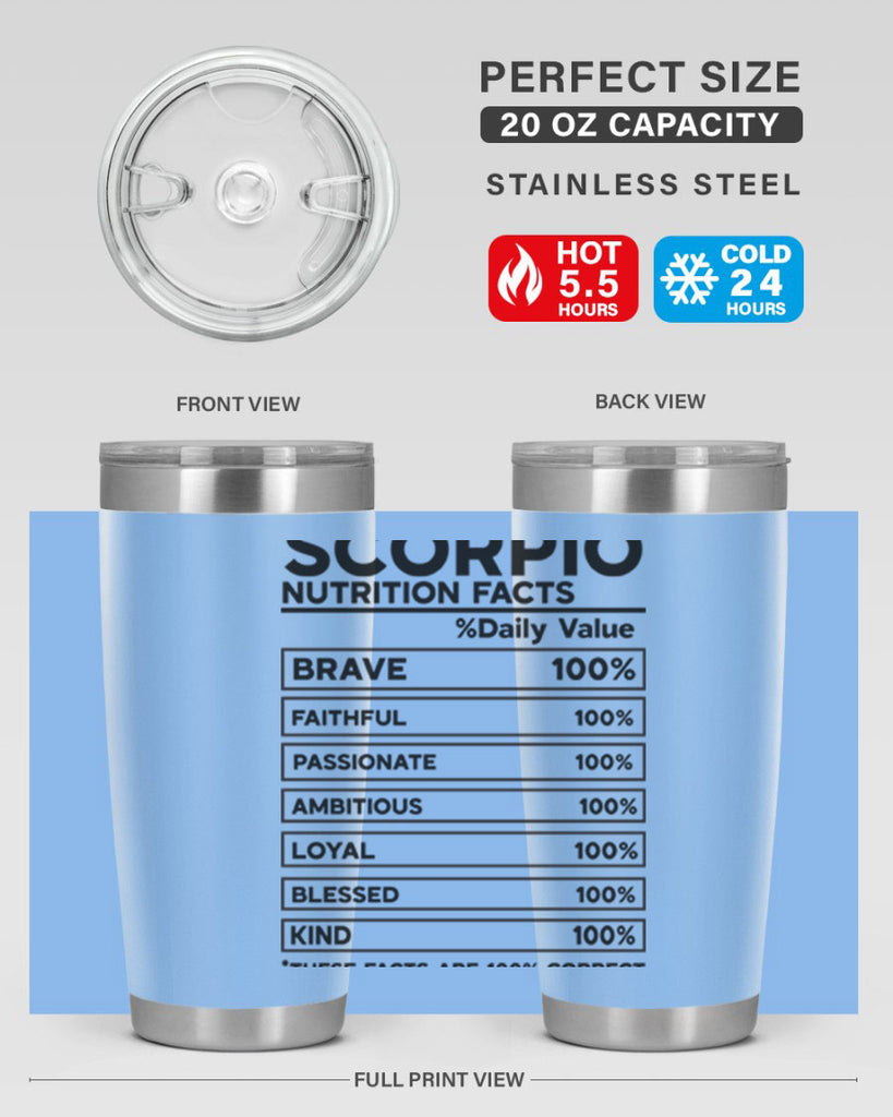 scorpio Nutrition Facts 434#- zodiac- Tumbler