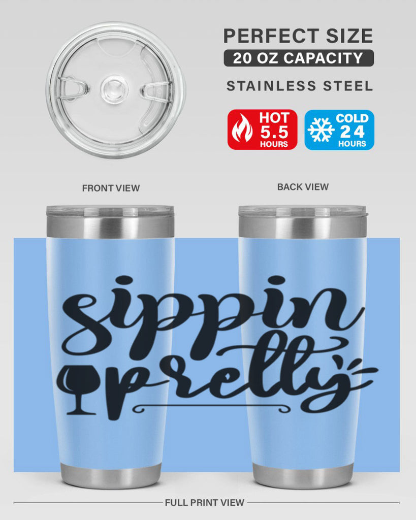 sippin pretty 160#- wine- Tumbler
