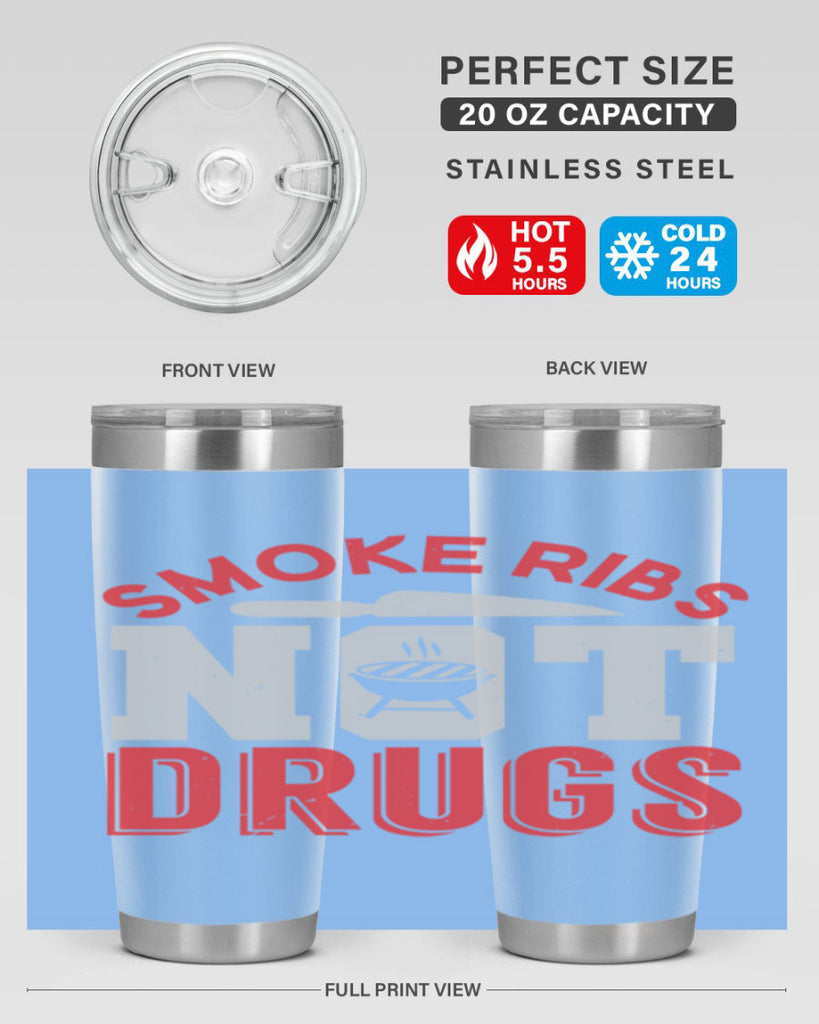 smok ribs not drugs 13#- bbq- Tumbler