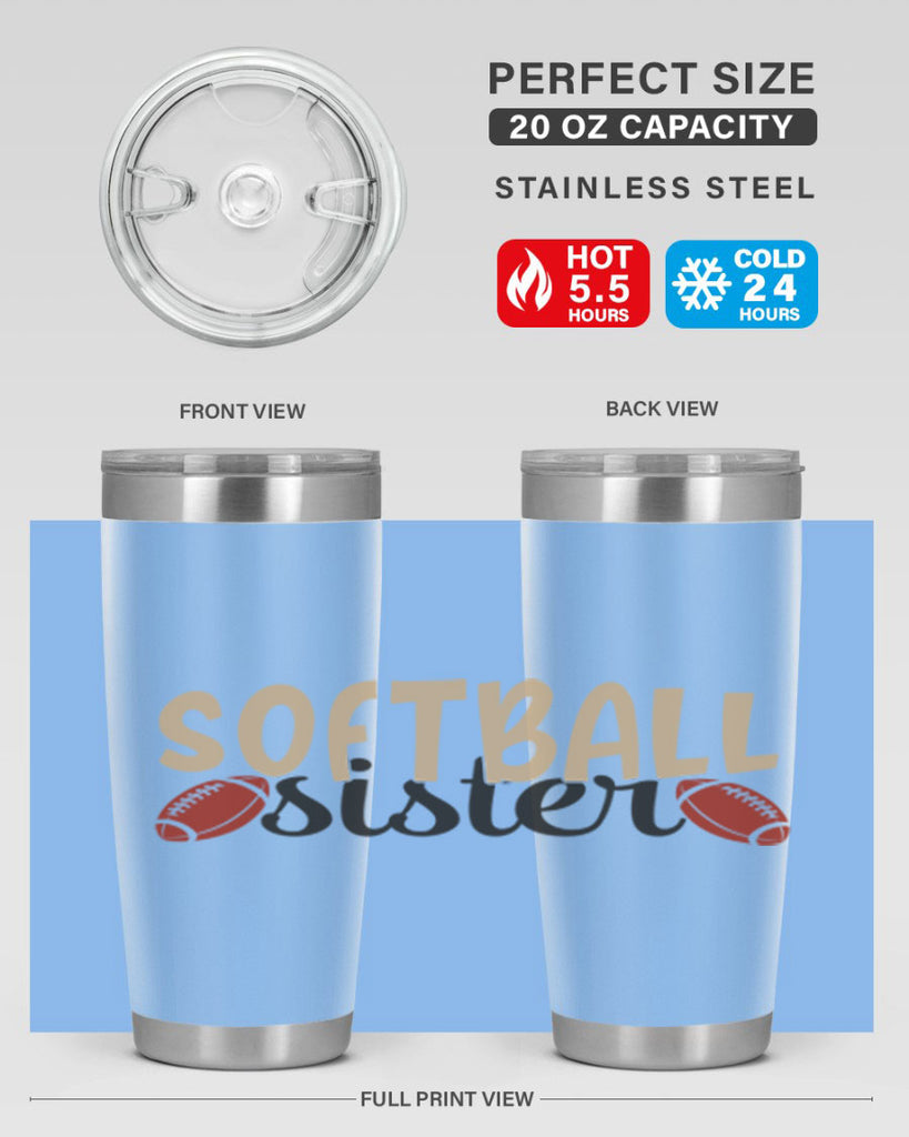 softball sister 2272#- softball- Tumbler