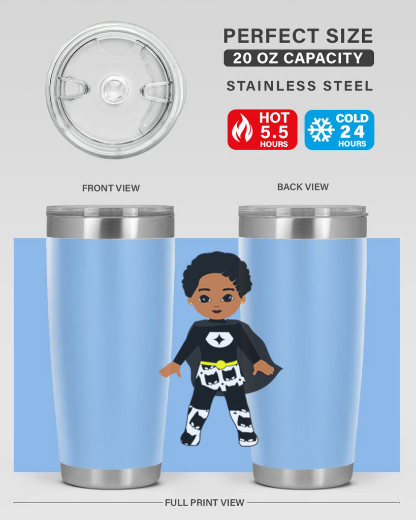 super kid 11#- black men - boys- tumbler