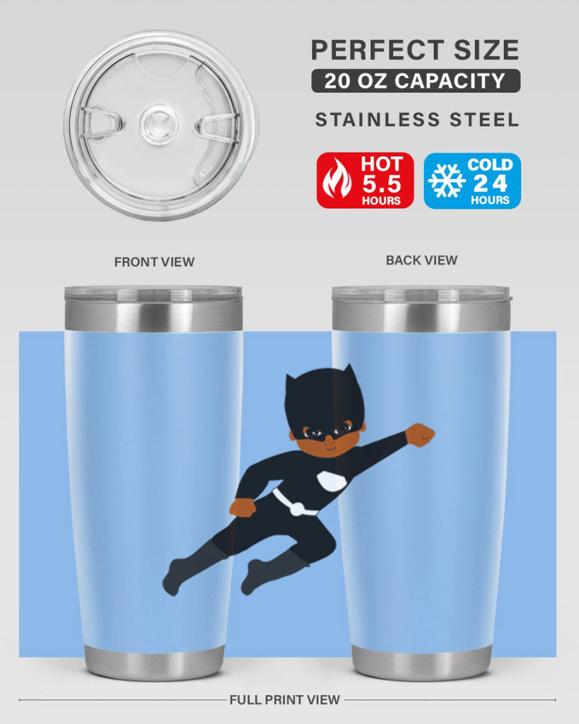 super kid 12#- black men - boys- tumbler