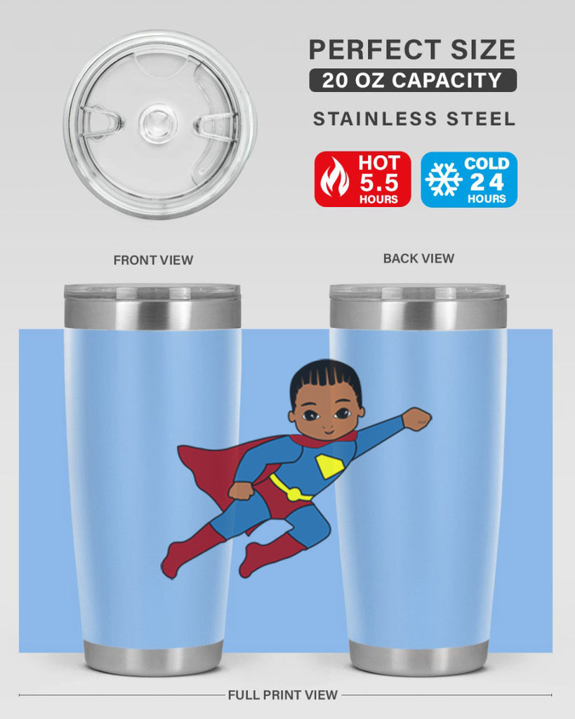 super kid 1#- black men - boys- tumbler