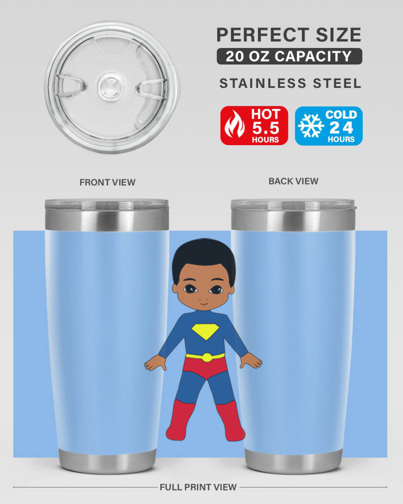 super kid 2#- black men - boys- tumbler