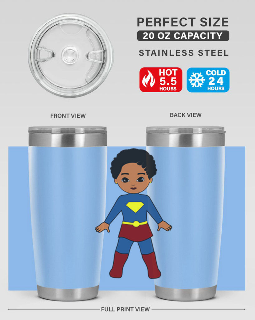 super kid 3#- black men - boys- tumbler