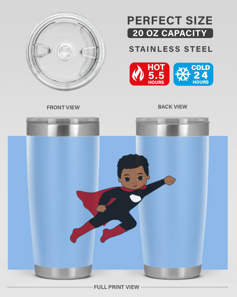 super kid 5#- black men - boys- tumbler