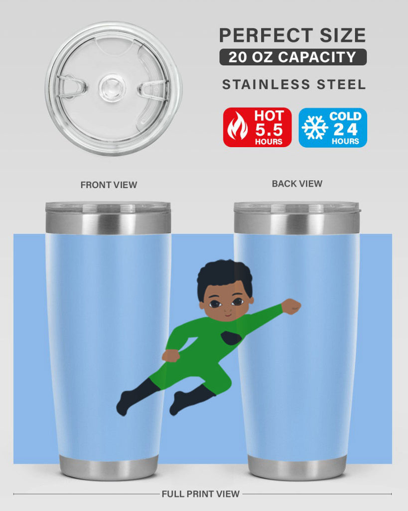 super kid 6#- black men - boys- tumbler