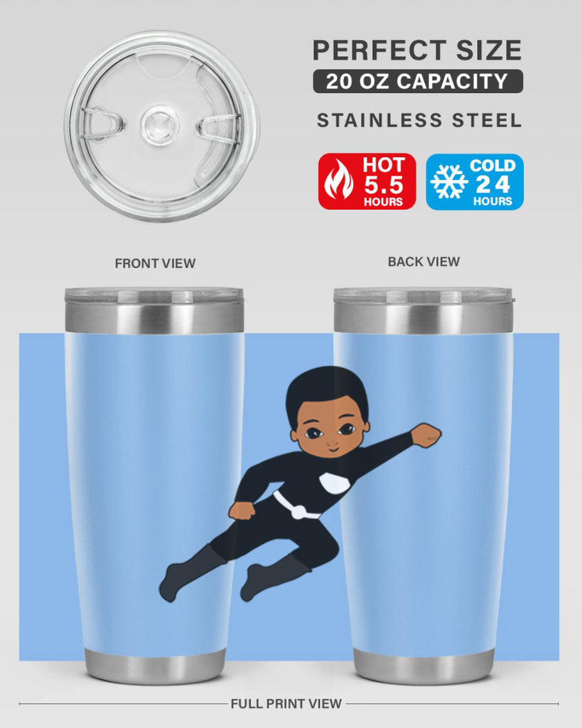 super kid 7#- black men - boys- tumbler