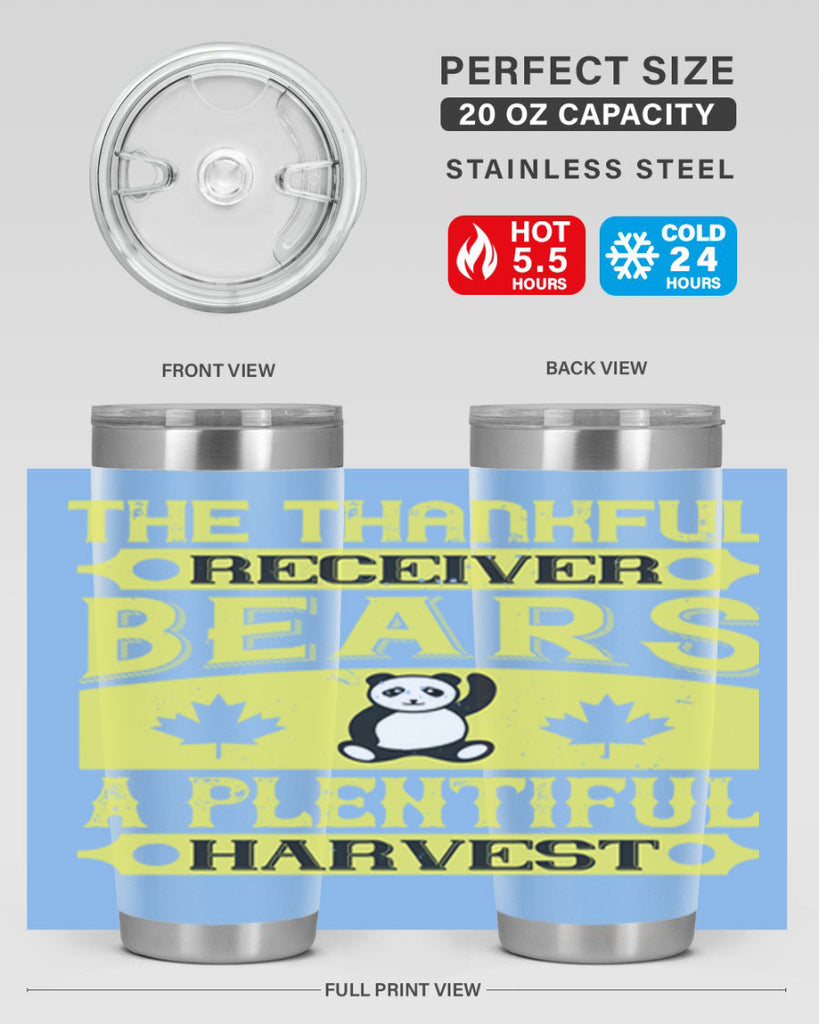 the thankful receiver bears a plentiful harvest 2#- thanksgiving- Tumbler