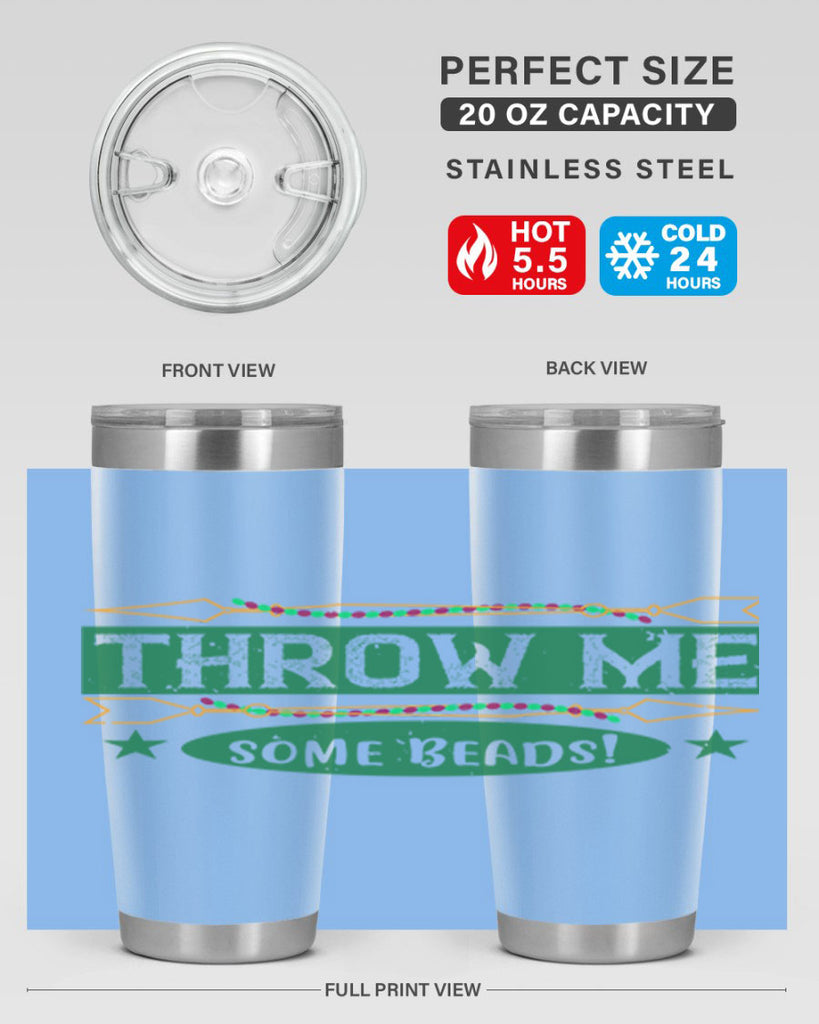 throw me some beads 34#- mardi gras- Tumbler