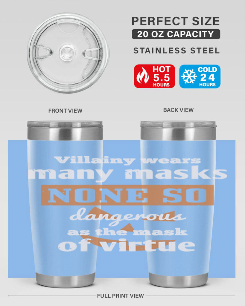 villainy wears many masks 124#- halloween- Tumbler