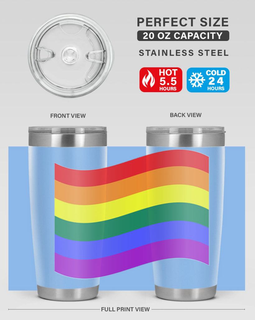 wavy rainbow flag 1#- lgbt- Tumbler