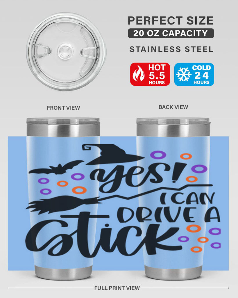 yes i can drive a stick 3#- halloween- Tumbler