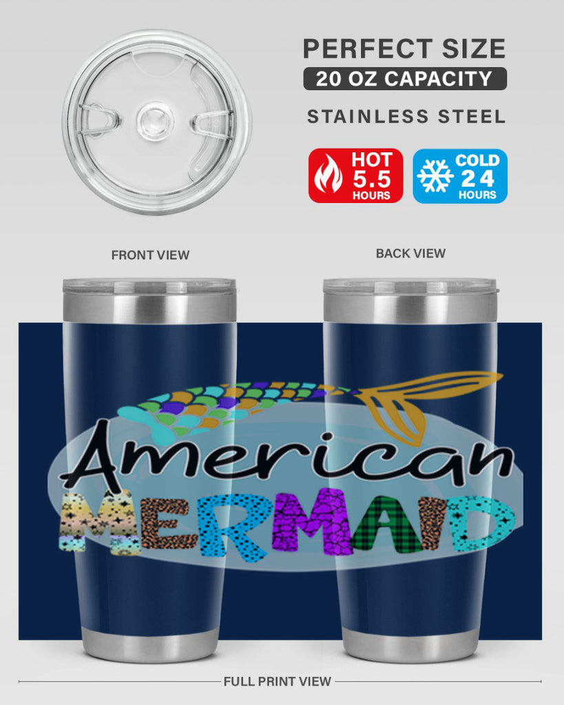 American Mermaid 14#- mermaid- Tumbler