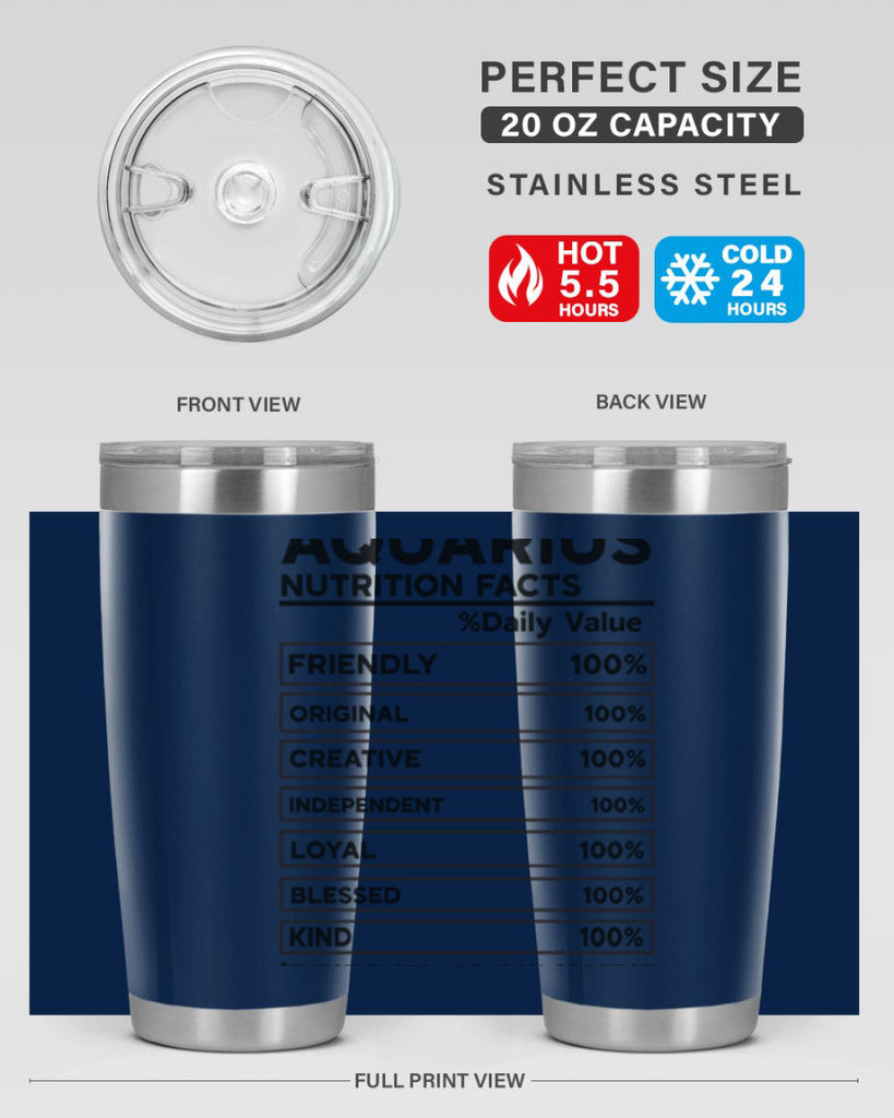 Aquarius Nutrition Facts 67#- zodiac- Tumbler