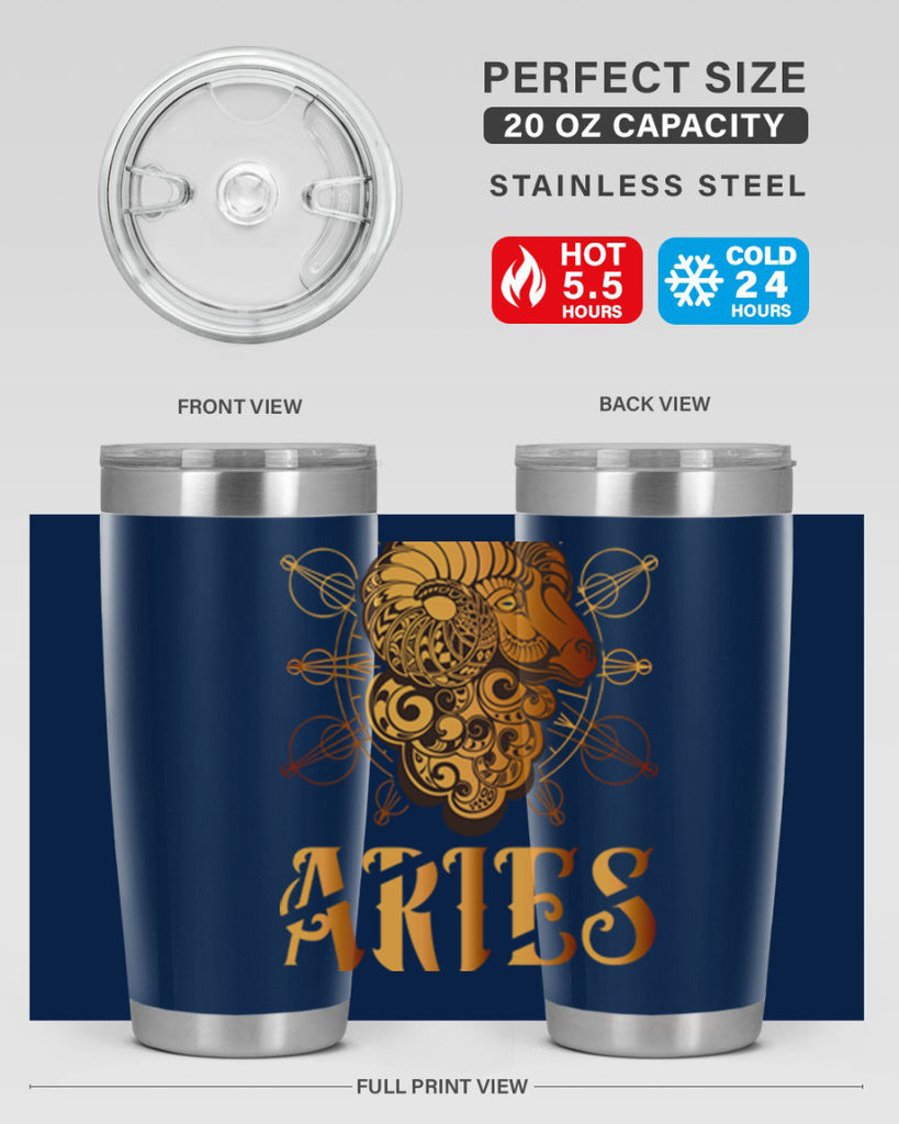 Aries 121#- zodiac- Tumbler