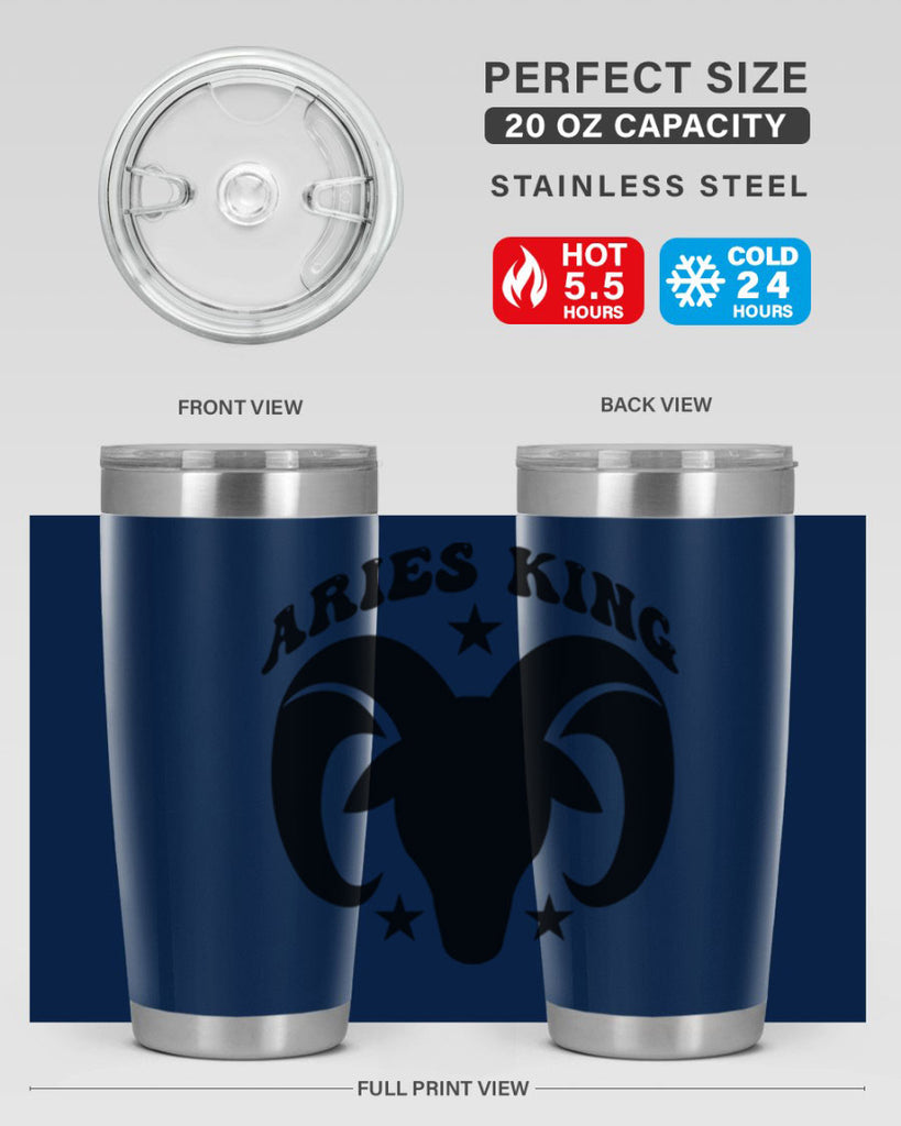 Aries king 110#- zodiac- Tumbler