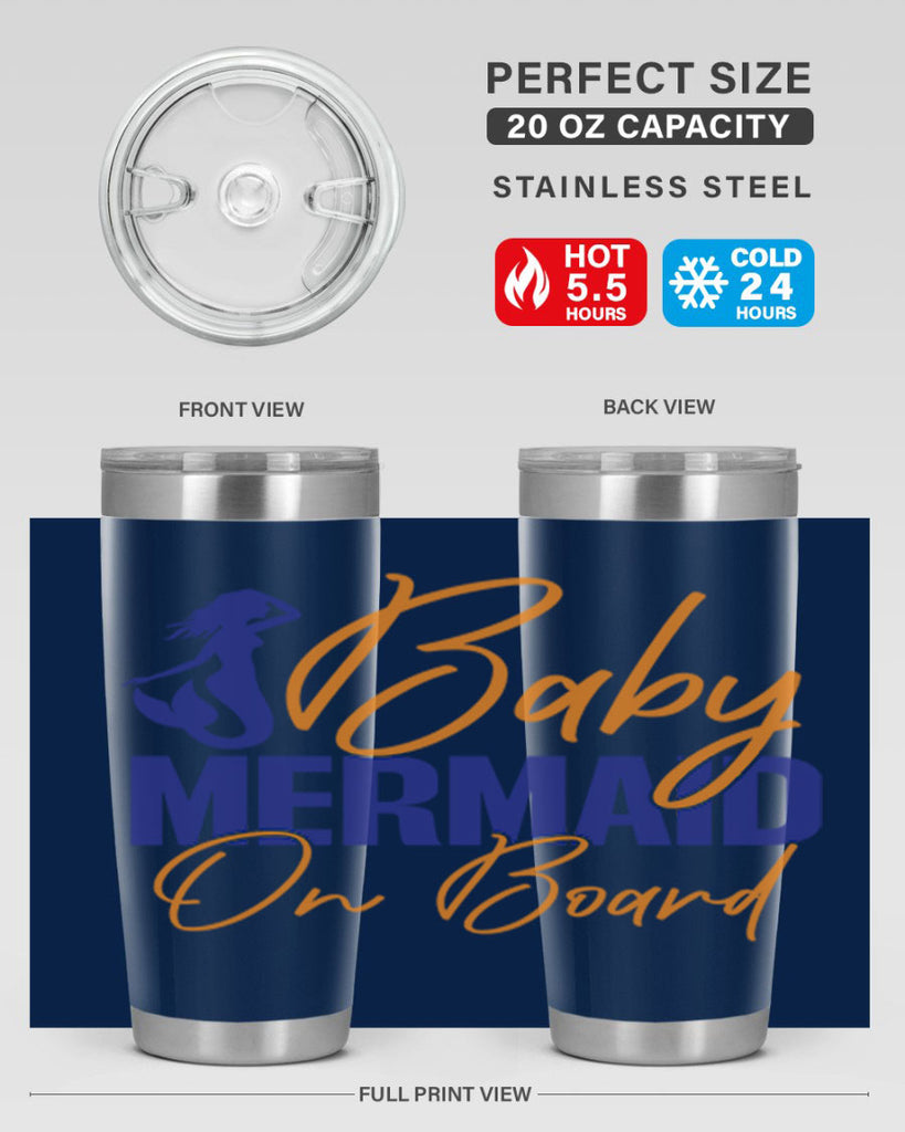 Baby Mermaid on Board 20#- mermaid- Tumbler