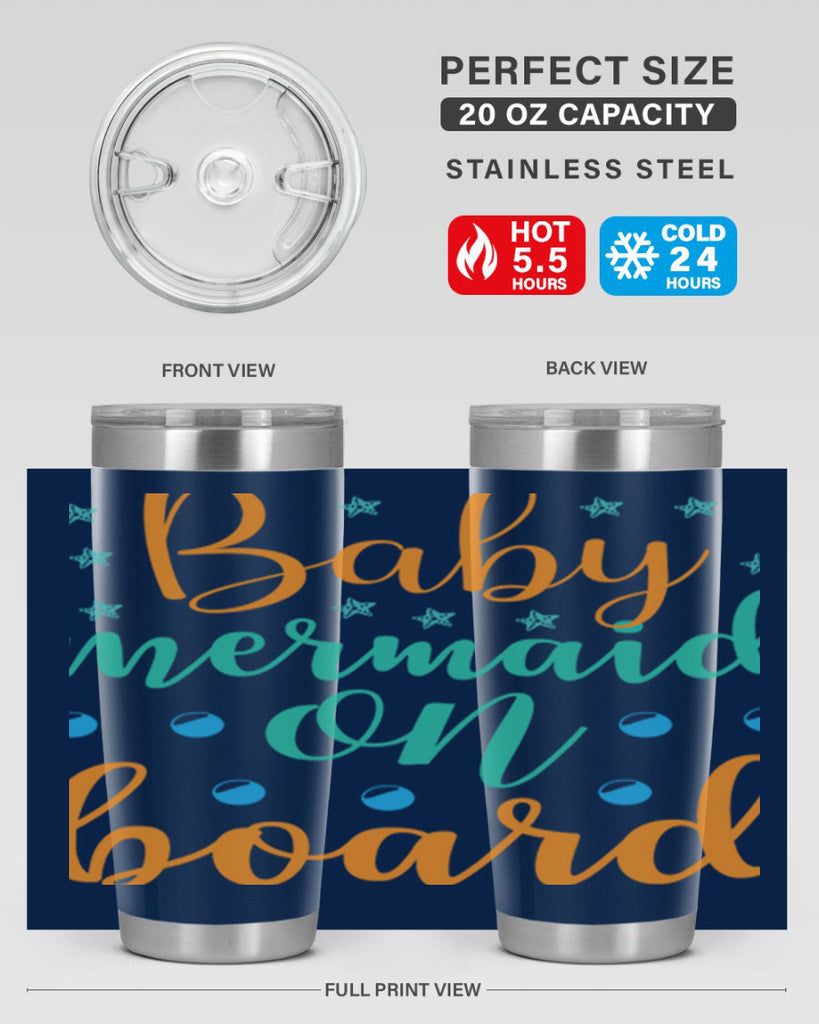 Baby Mermaid on Board 40#- mermaid- Tumbler