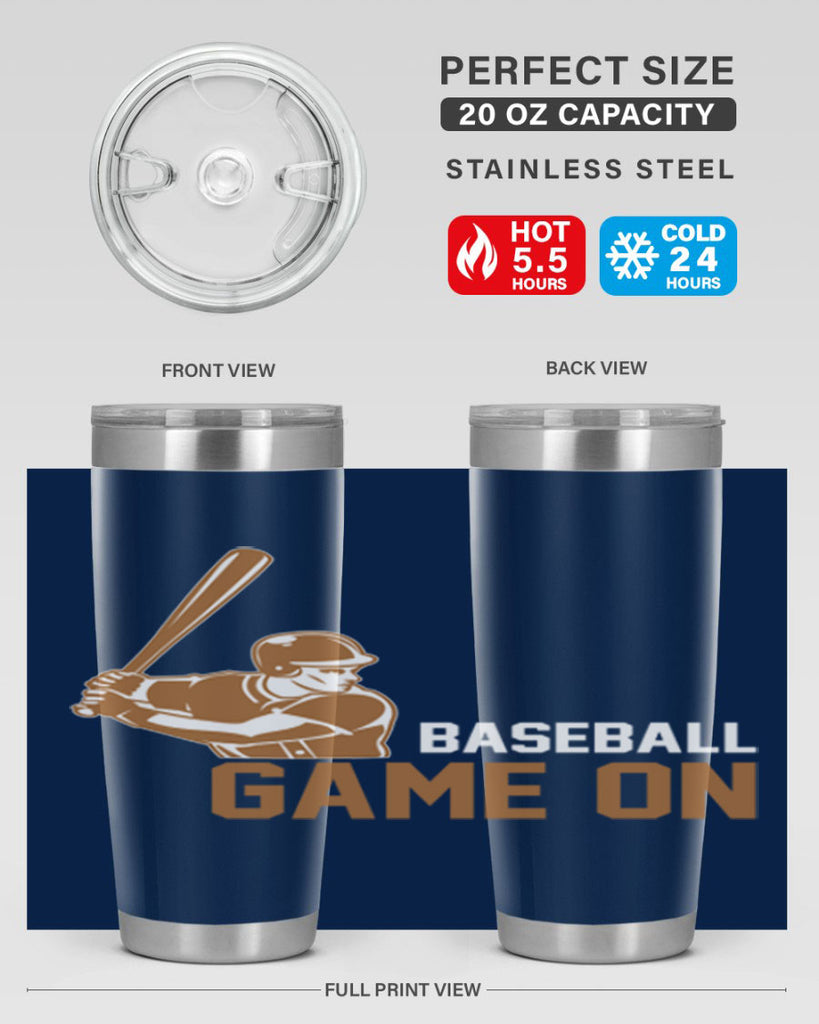 Baseball game 1446#- baseball- Tumbler