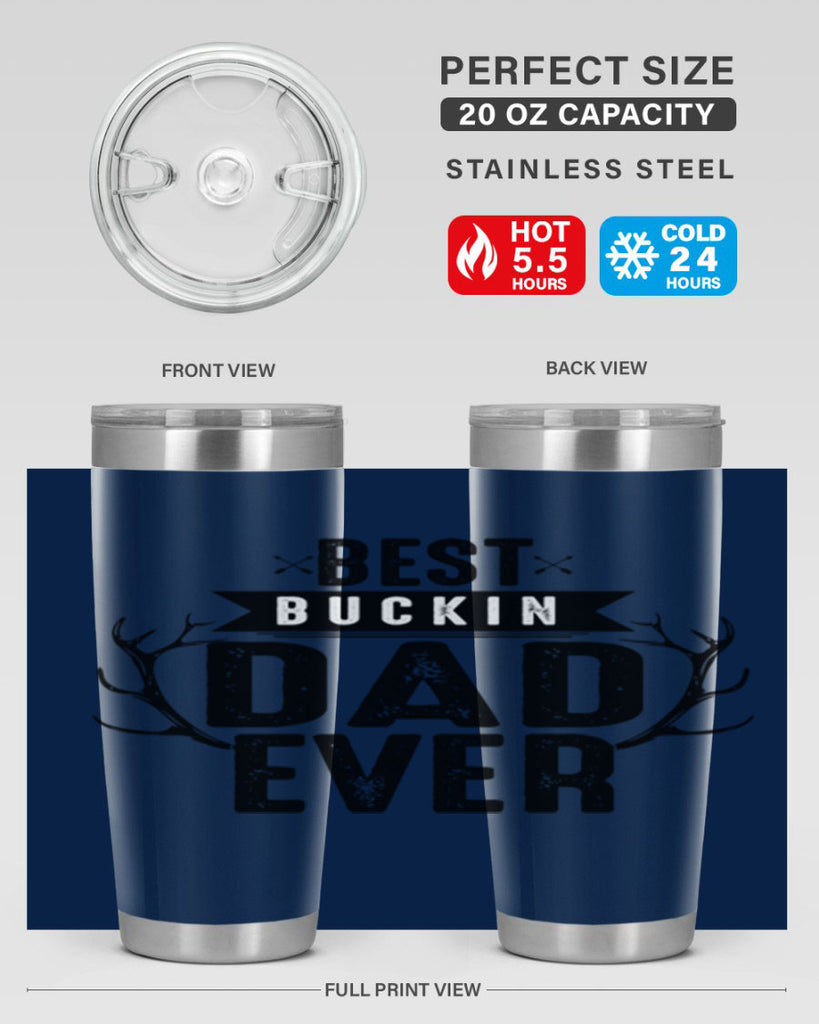 Best Buckin Dad ever 48#- dad- Tumbler