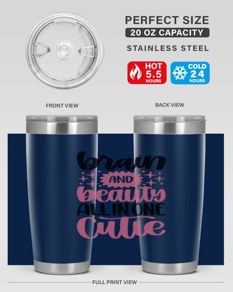 Brain And Beauty All In One Style 126#- make up- Tumbler