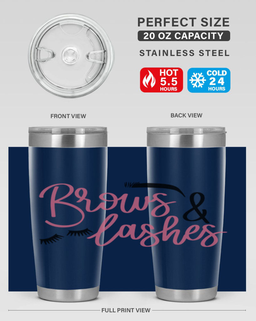 Brows Lashes Style 122#- make up- Tumbler